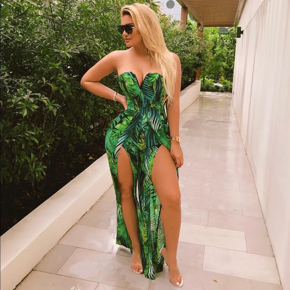 Green leaf Jumpsuit